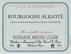 Bourgogne Aligoté 2013
