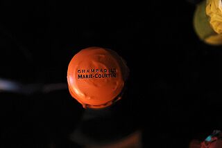 Weinkorken einer Weinfalsche Champagne Marie-Courtin