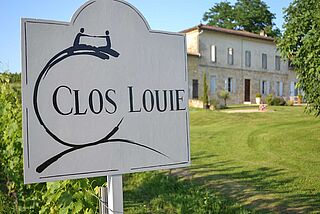 Clos Louie vingård med vingård og hus i baggrunden Clos Louie vingård med vingård og hus i baggrunden