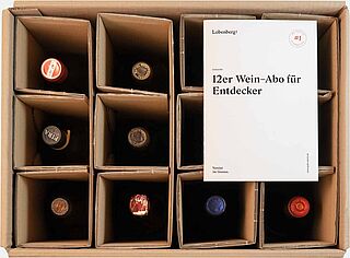 12er Karton mit den Wein-Abo Weinen