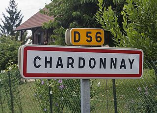 Chardonnay Straßenschild