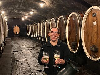 Kellermeister Nicola Libelli vom Weingut Bürklin Wolf