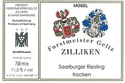 Saarburger Riesling trocken 2012