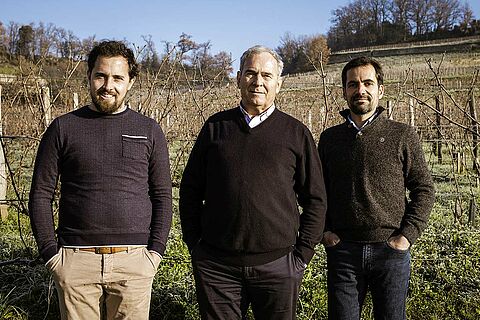 Winzerfamilie auf dem Weingut Larcis Ducasse