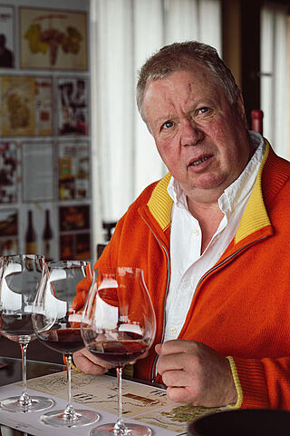 Heiner Lobenberg ved vinsmagningen