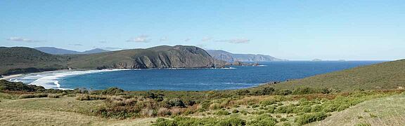 Blick auf die Küste in Tasmanien