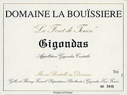 Gigondas Cuvee Prestige La Font de Tonin 2012