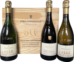 Champagne Sammlerbox : Philipponnat 500 Years Anniversary Box (3 Flaschen & 1 Buch) (3 Flaschen)