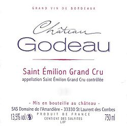 Chateau Godeau Grand Cru 2009