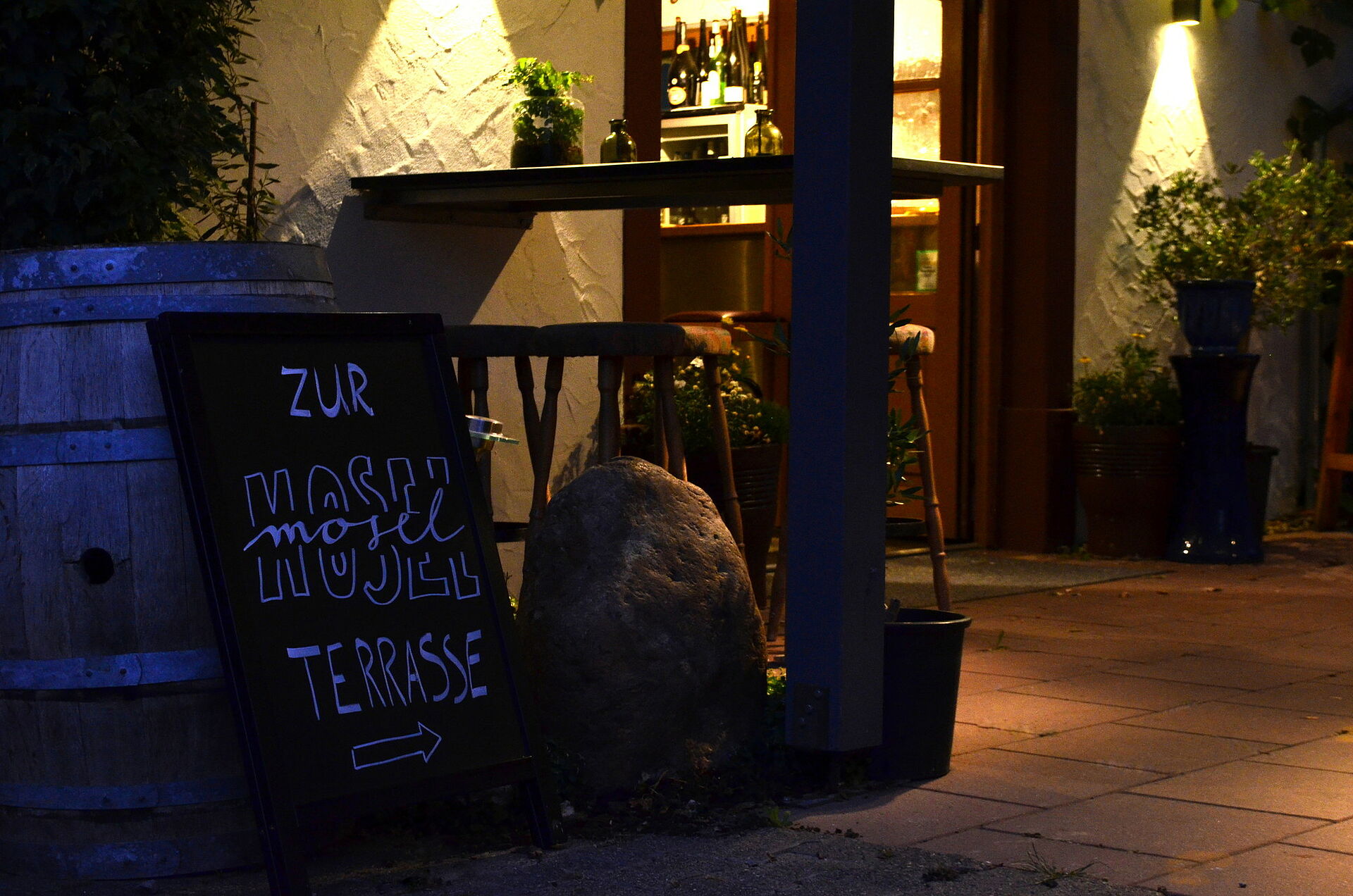 Terrasse vom Weingut