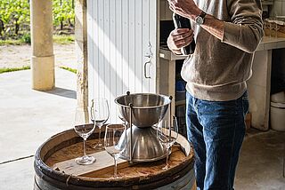 Weinverkostung auf dem Weingut Certan de May