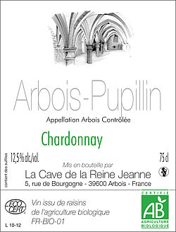 Chardonnay Arbois Pupillin La Cave de la Reine Jeanne 2011