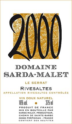 Rivesaltes Le Serrat (fruchtsüß) 1998