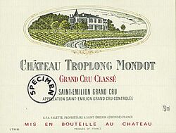 Chateau Troplong Mondot 1er Grand Cru Classe B 2000