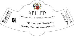 Riesling Trockenbeerenauslese Westhofen Kirchspiel Goldkapsel (fruchtsüß) 2007