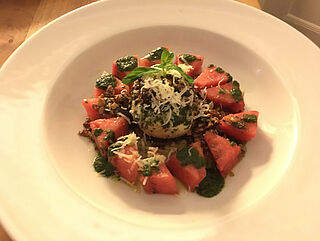 Burrata mit Wassermelone