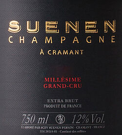 Champagne Suenen Millesime Blanc de Blancs Grand Cru Flaschengärung 2010