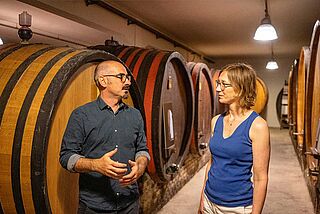 Anja im Keller von Garofoli Anja im Keller von Garofoli