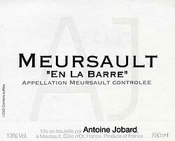 Meursault En la Barre Village 2011