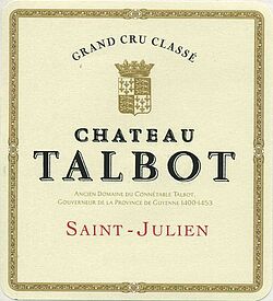 Chateau Talbot 4eme Cru 2018