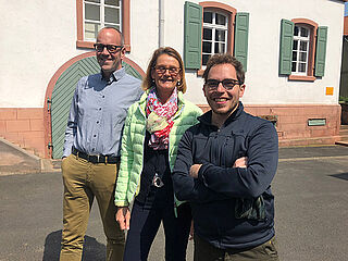 Bei Bürklin-Wolf mit Steffen Brahner, Bettina Bürklin und Kellermeister Nicola Libelli