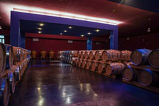 Beeindruckender Weinkeller beim Chateau