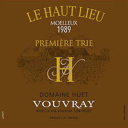 Vouvray Le Haut-Lieu Moelleux 1ere Trie (fruchtsüß) 1989