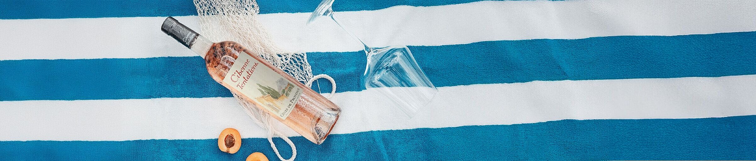 Clos Cibonne Flasche auf einem Badehandtuch