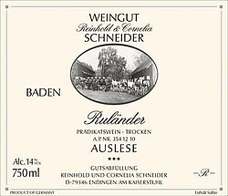 Ruländer R Auslese trocken 2011