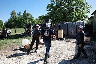 Mitarbeiter auf dem Chateau Coutet – Shinko