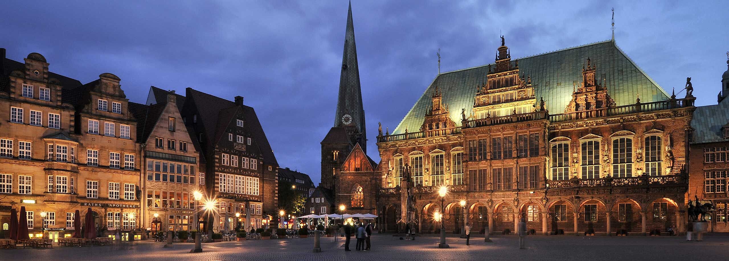 Bremer Rathaus bei Nacht, Schafferweine
