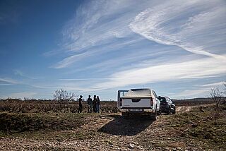 Weingut Viña Zorzal bei blauem Himmel