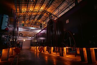 Weinkeller bei Clos Saint Jean