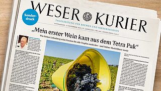 Foto von einem Zeitungsausschnitt des Weser Kurier