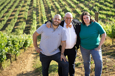 Die Winzer von Terras Gauda auf dem Weinberg