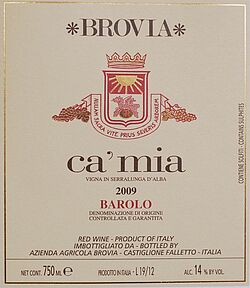 Barolo Brea Ca Mia 2009