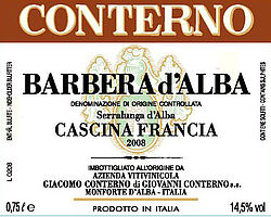 Barbera d'Alba Francia 2008