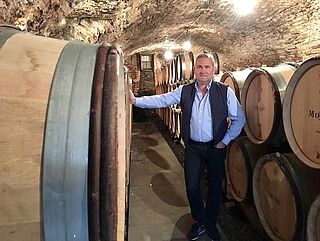 David Moret in seinem Weinkeller