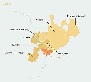 Karte Irancy in der Region Burgund