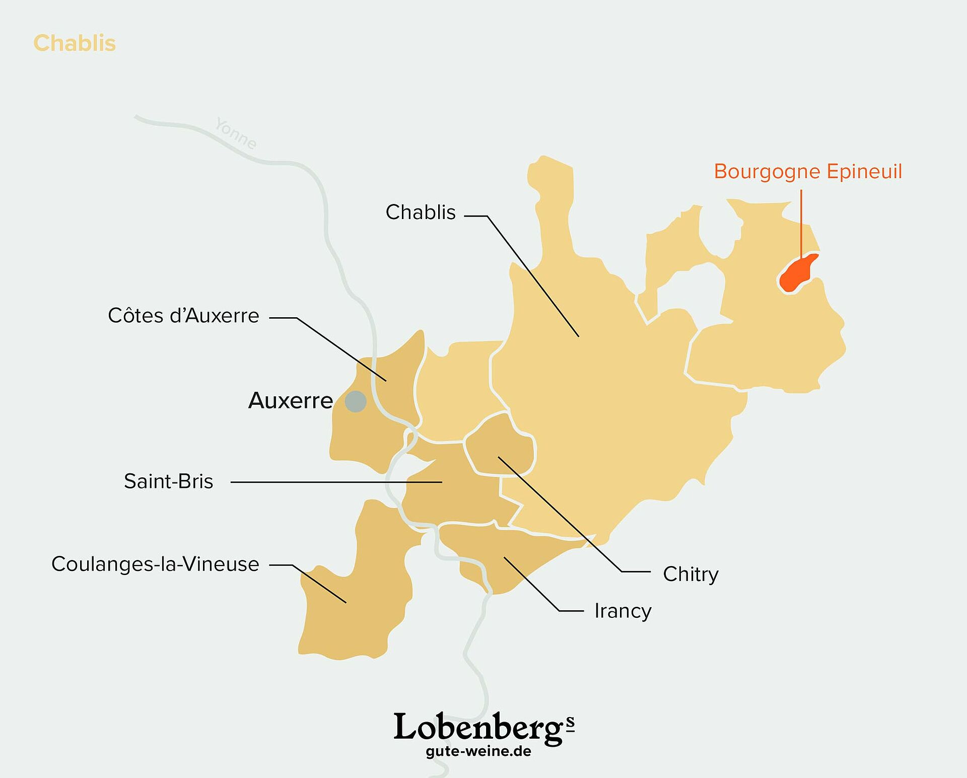 Karte von Epineuil im Burgund