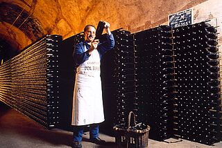 Pol Roger im Weinkeller