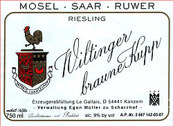 Le Gallais Wiltinger braune Kupp Auslese (fruchtsüß) - Stelvin 2015