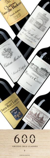 Sammlerbox: 600 Parker Punkte Grand Cru Classés (6 Flaschen)