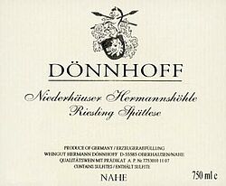 Riesling Niederhäuser Hermannshöhle Spätlese (fruchtsüß) 2013