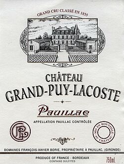 Chateau Grand Puy Lacoste 5eme Cru 2010