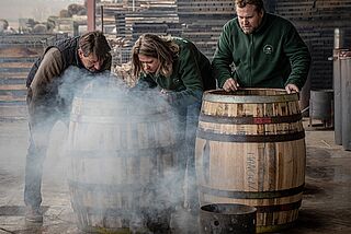 Winzer bei der Arbeit