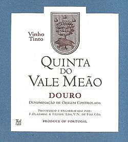 Quinta do Vale Meao Douro Red 2010