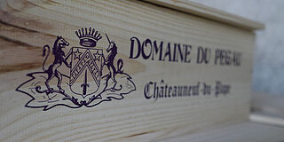 Weinkiste bei Domaine de Pegau