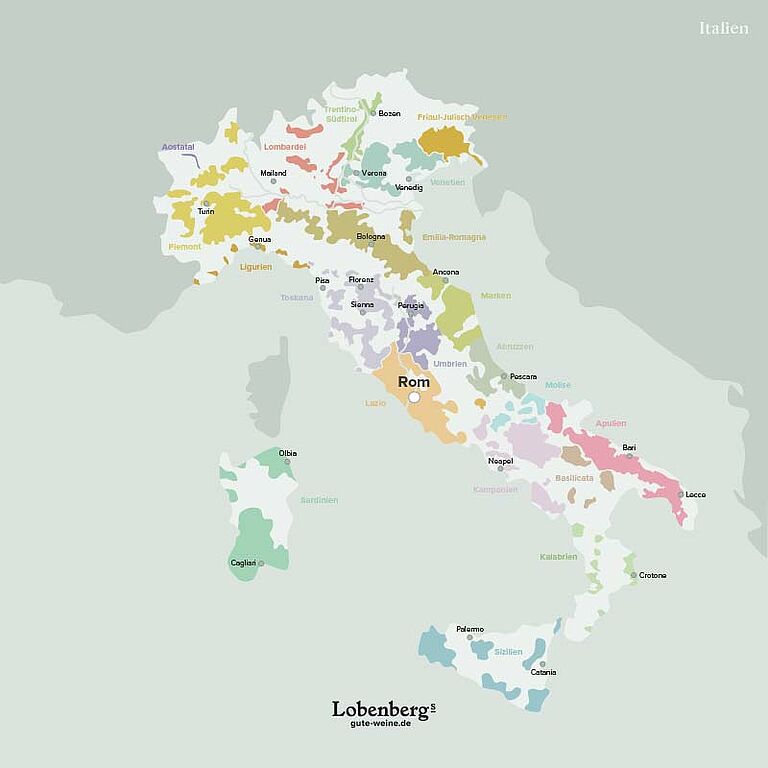 Italien Weinkarte
