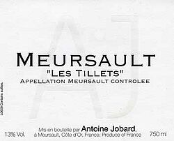 Meursault Les Tillets Village 2012